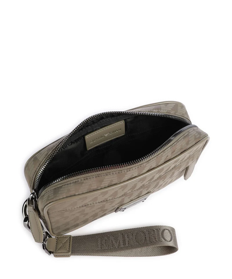 Emporio Armani Eagle All Over Kulturbeutel stone gray