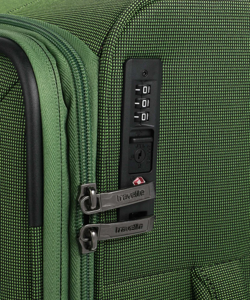 Travelite Cubis 4-Rollen Trolley green