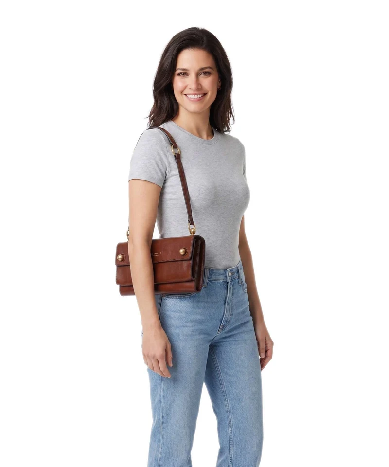 The Bridge Mara Schultertasche marrone