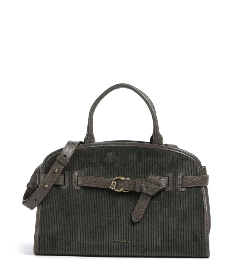 Coccinelle Sabine Corduroy Handtasche fango
