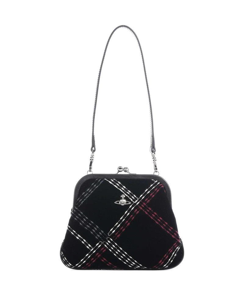 Vivienne Westwood Vivienne Velvet Check Schultertasche black/multicolor