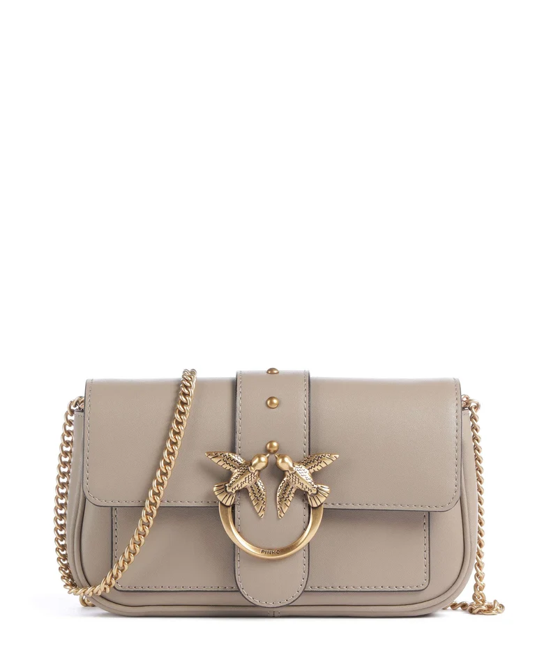 Pinko Love One Pocket Geldbörse grigio talpa/antique gold