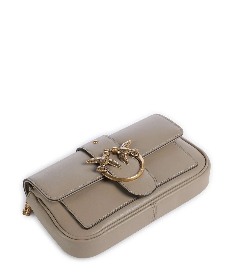 Pinko Love One Pocket Geldbörse grigio talpa/antique gold