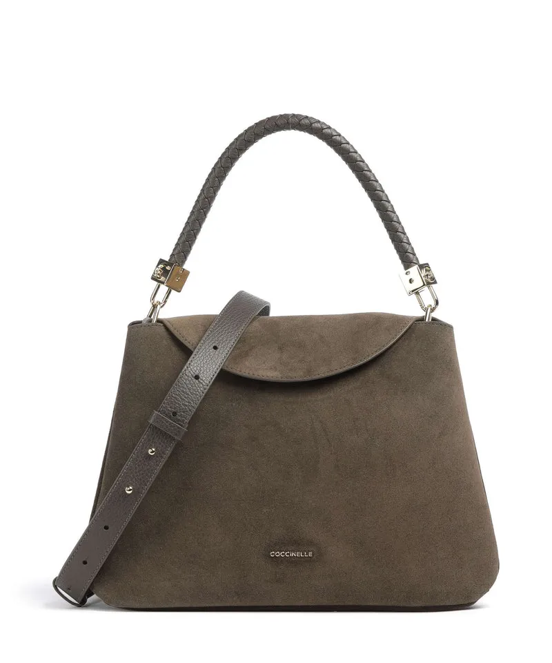 Coccinelle Tiggy Suede Handtasche fango