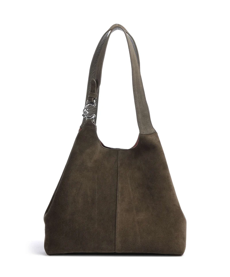 Coccinelle C-Easy Suede Beuteltasche fango