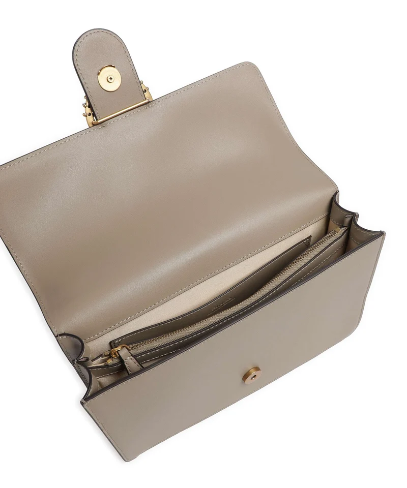 Pinko Love One Classic New Buckle Umhängetasche grigio talpa/antique gold