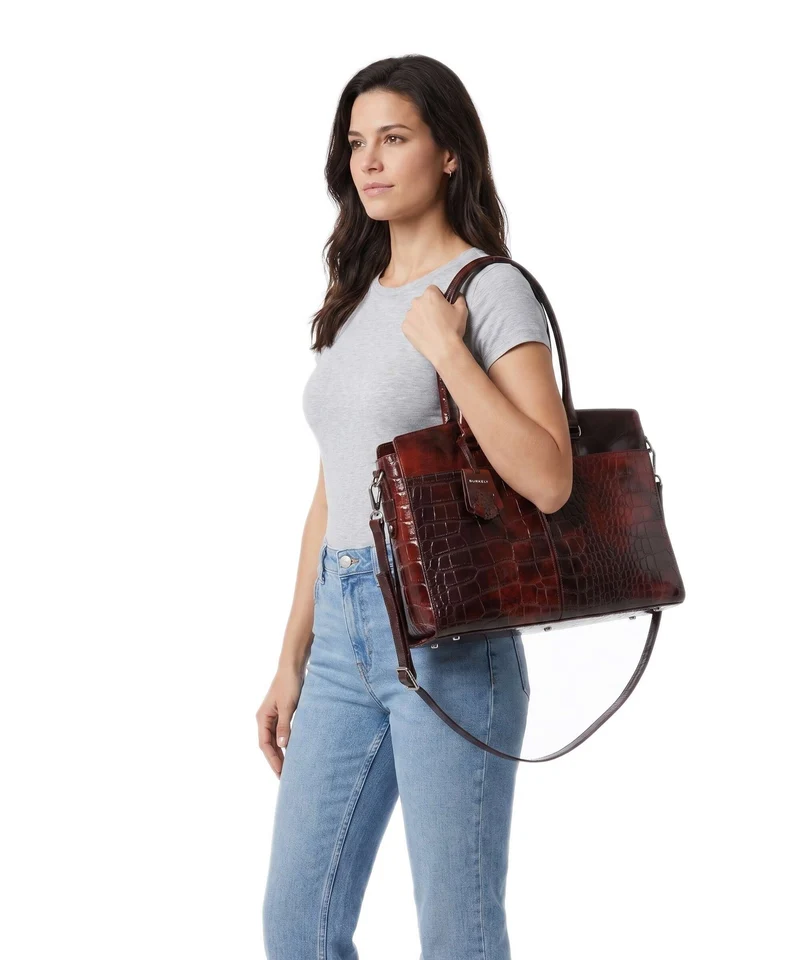 Burkely Cool Colbie Shopper burgundy patent