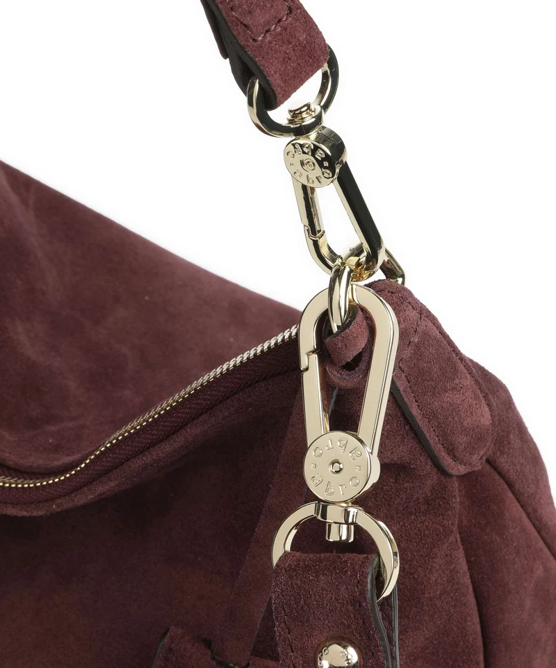 Abro Suede Juna Small Beuteltasche burgundy