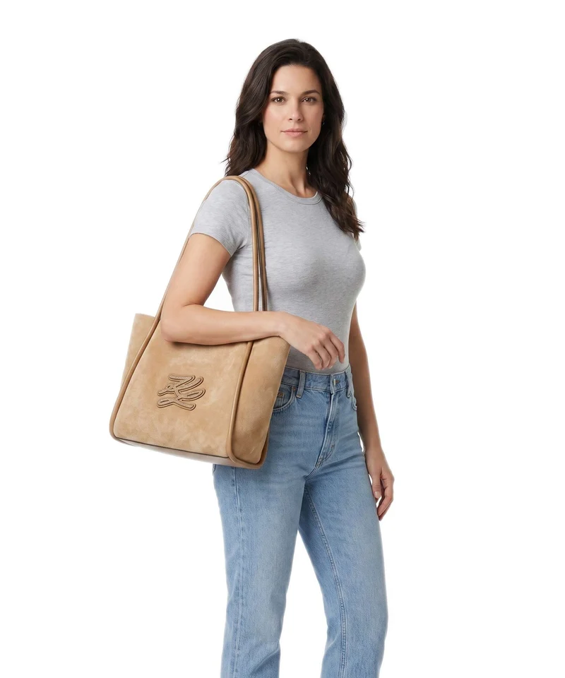 Karl Lagerfeld K/Autograph Patch Shopper caramel