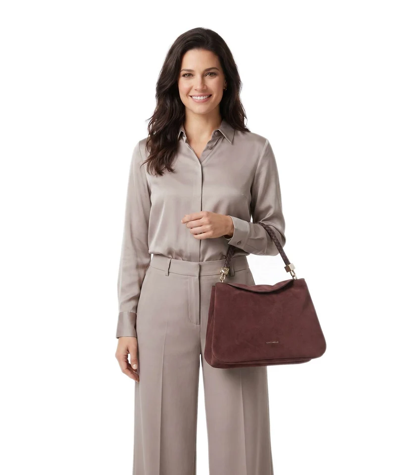 Coccinelle Tiggy Suede Handtasche berry