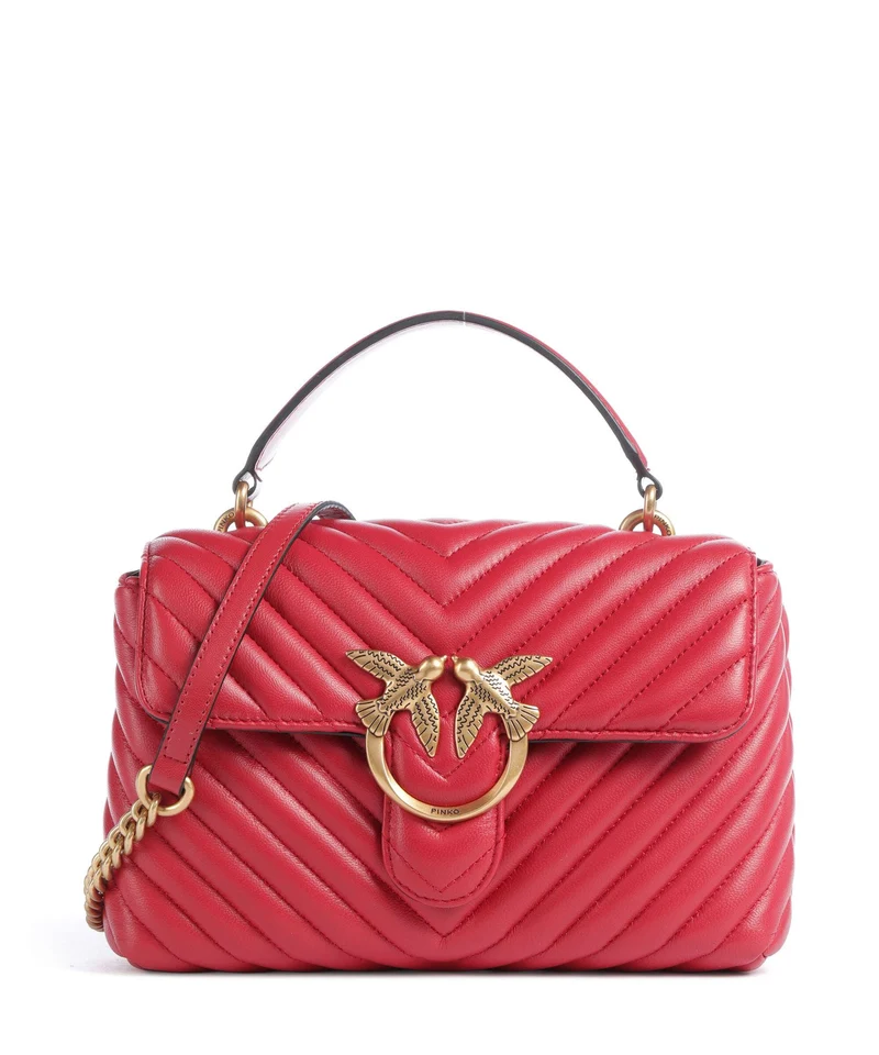 Pinko Love Lady Puff Mini Handtasche rosso rio/antique gold