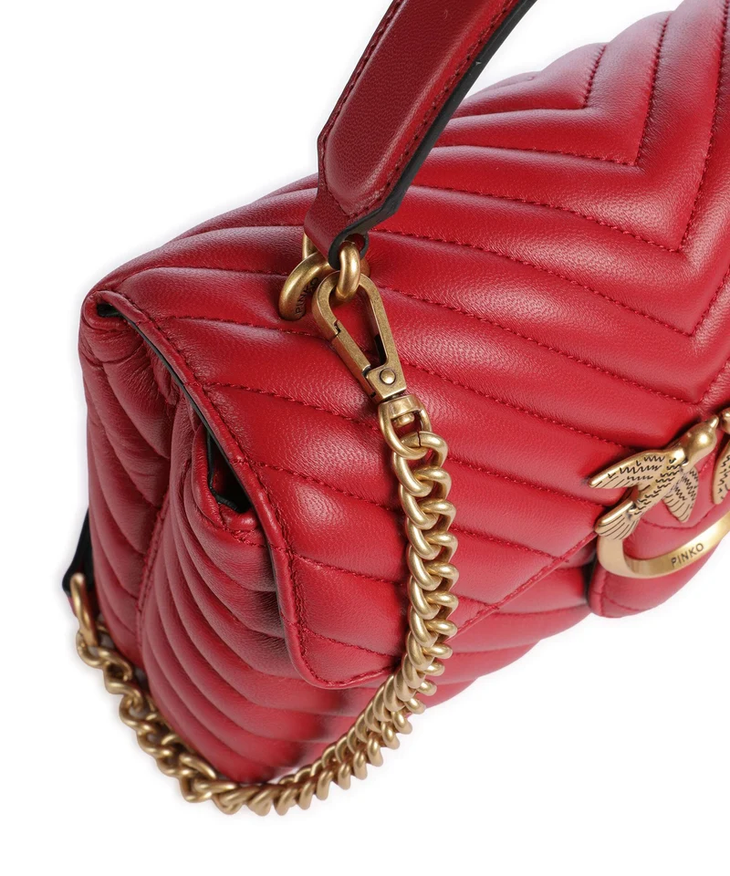 Pinko Love Lady Puff Mini Handtasche rosso rio/antique gold