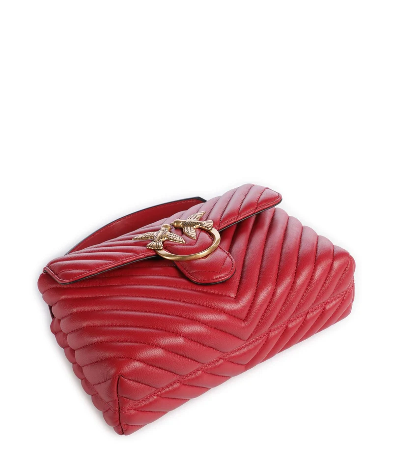 Pinko Love Lady Puff Mini Handtasche rosso rio/antique gold