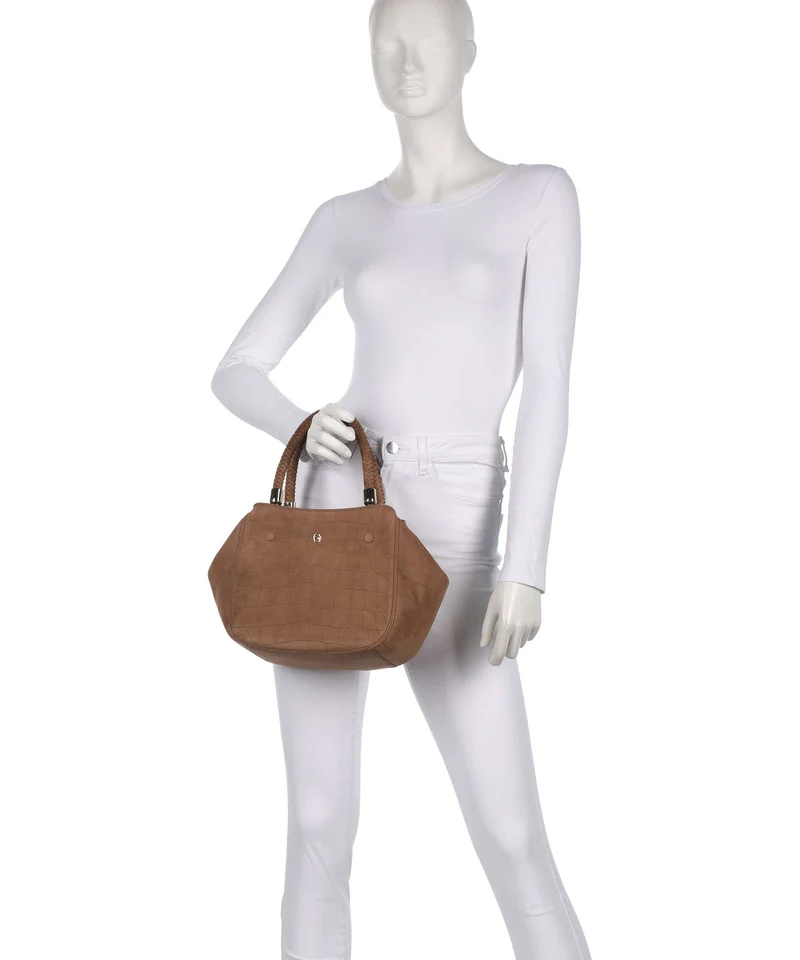Aigner Carré Soft M Handtasche saddle brown