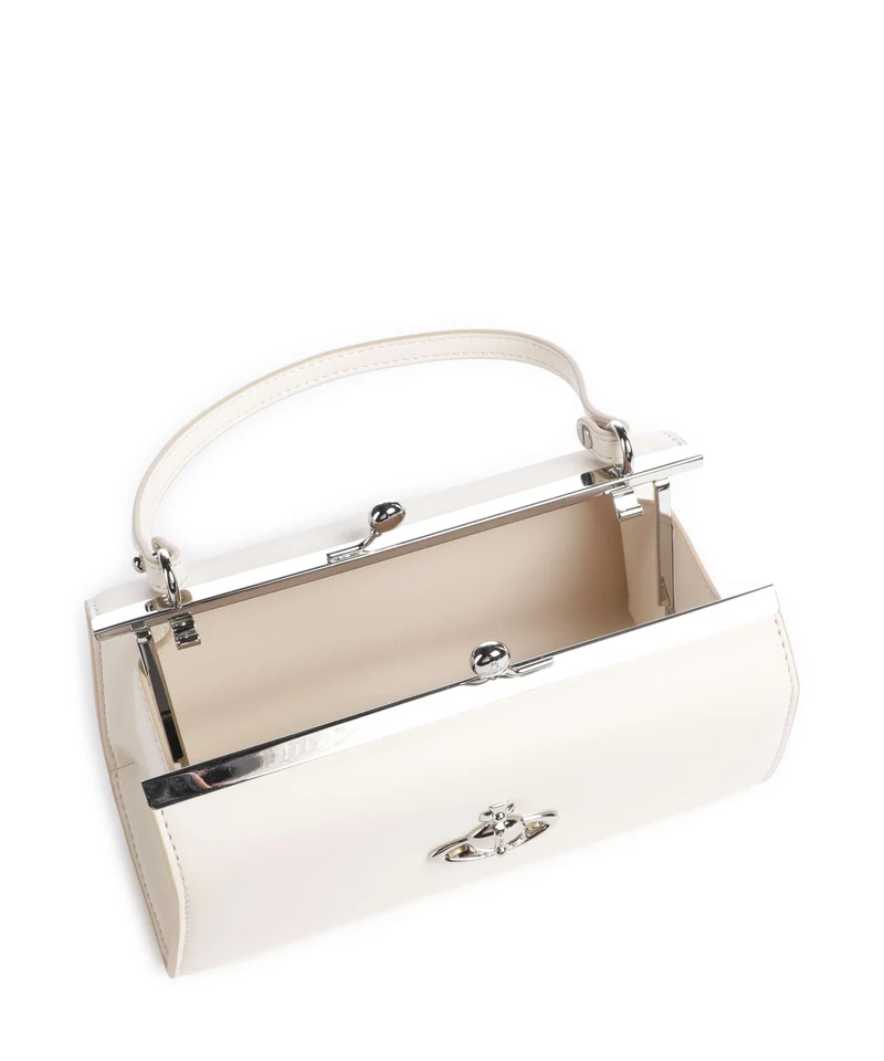 Vivienne Westwood Doll Frame Smooth XL Handtasche white