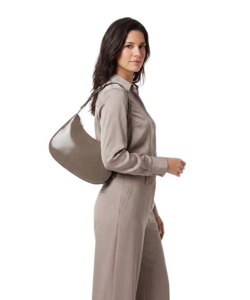 Furla Margot S Schultertasche muddy gray