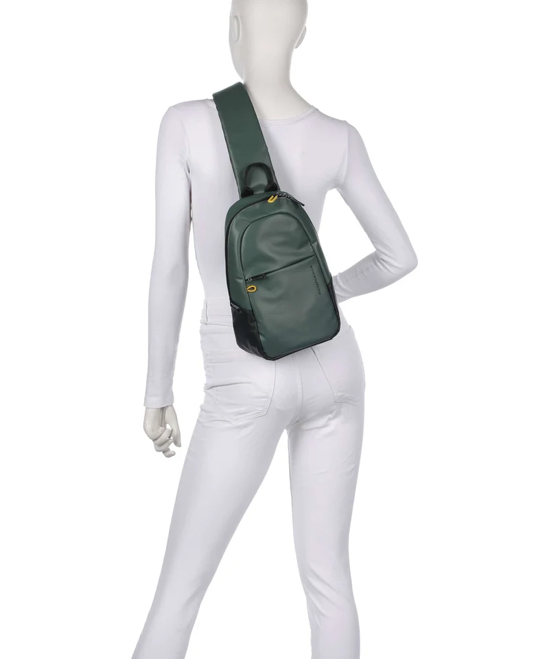 Mandarina Duck Coated Slingbag deep green