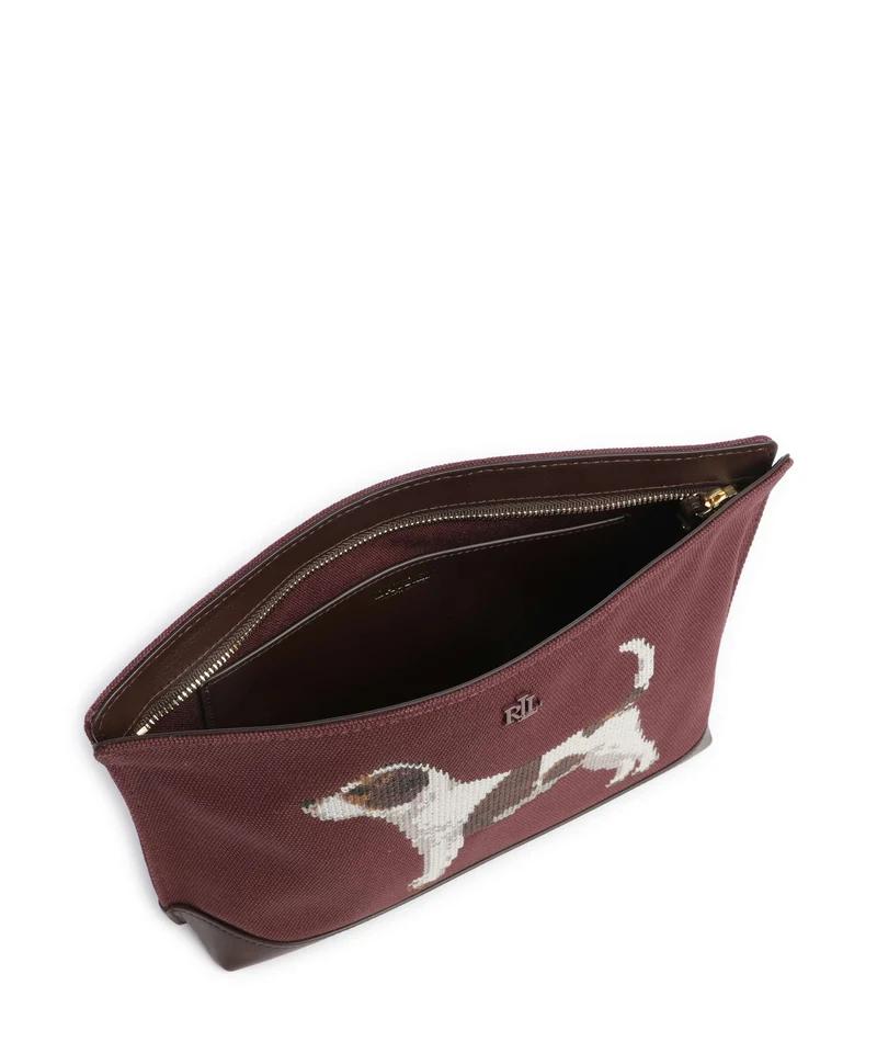 Lauren Ralph Lauren Large Kosmetiktasche dark garnet/chestnut brown