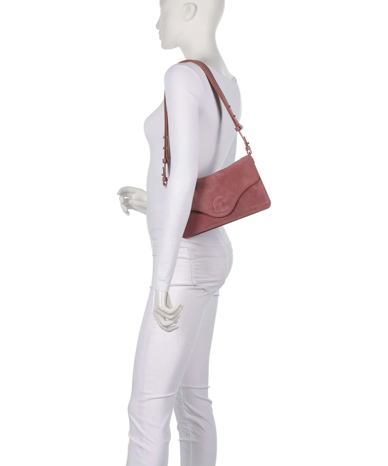 Coccinelle C-Me Softy Suede Schultertasche winter rose