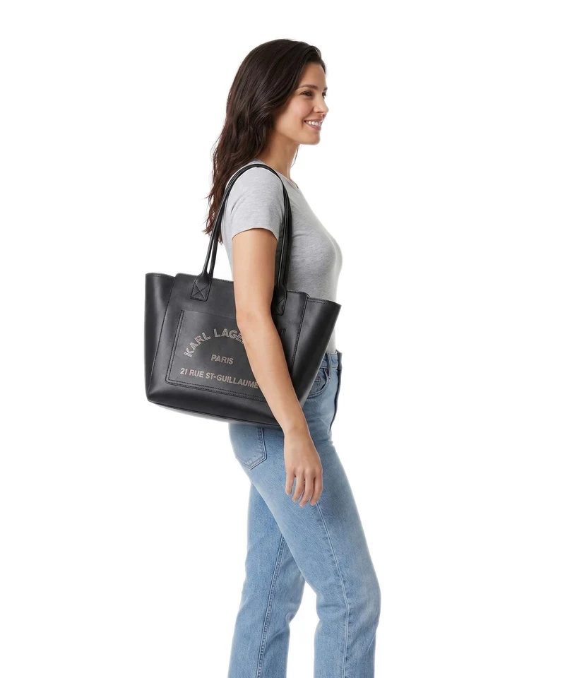 Karl Lagerfeld K/Daily Medium Shopper black nickel