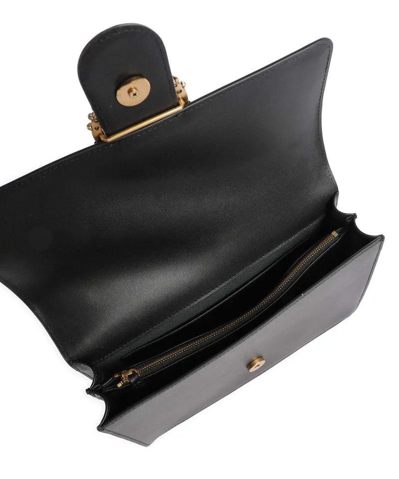 Pinko Love One Classic New Buckle Umhängetasche nero/antique gold