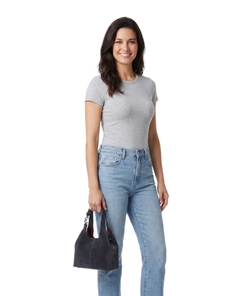 Coccinelle C-Easy Suede Handtasche midnight blue