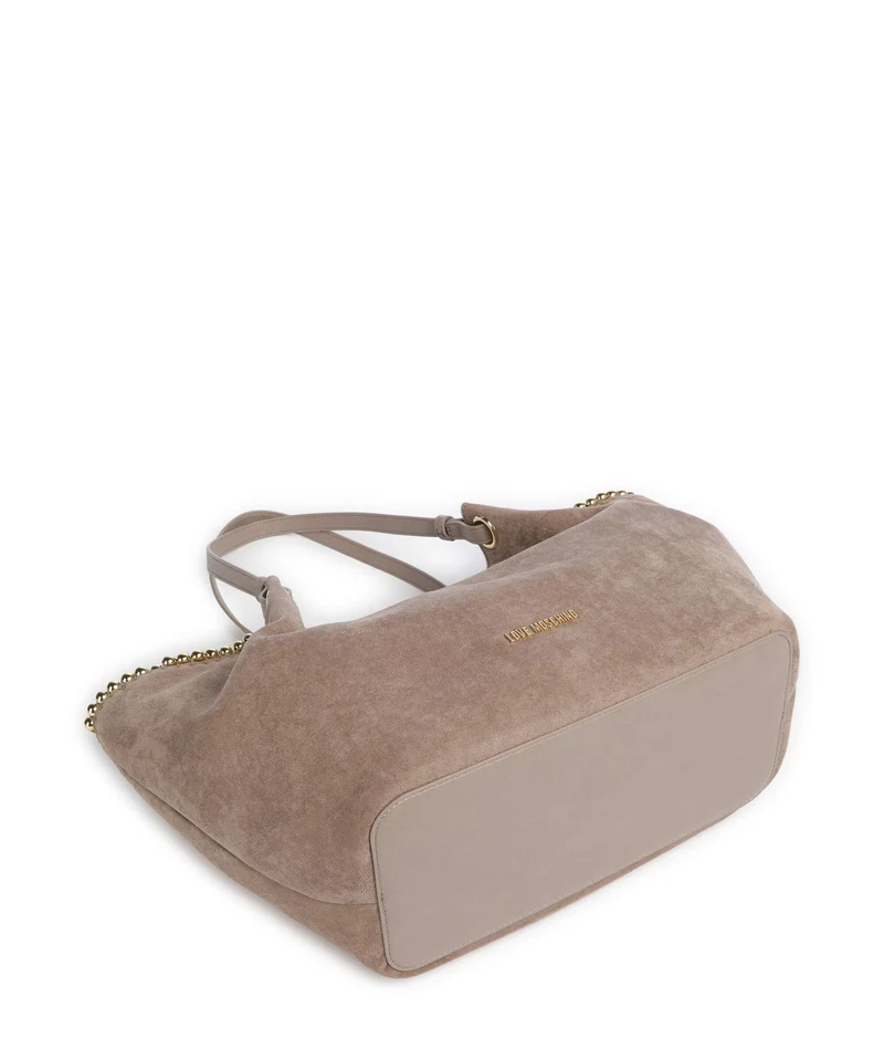 Love Moschino Gold Bead Shopper sabbia