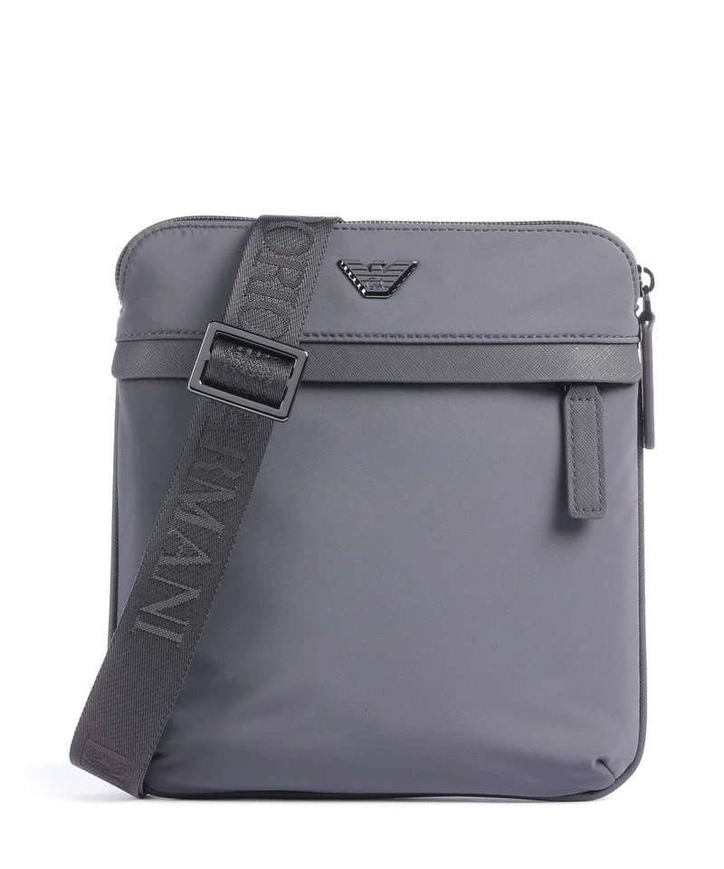 Emporio Armani Nylon Recycled Umhängetasche blackened pearl