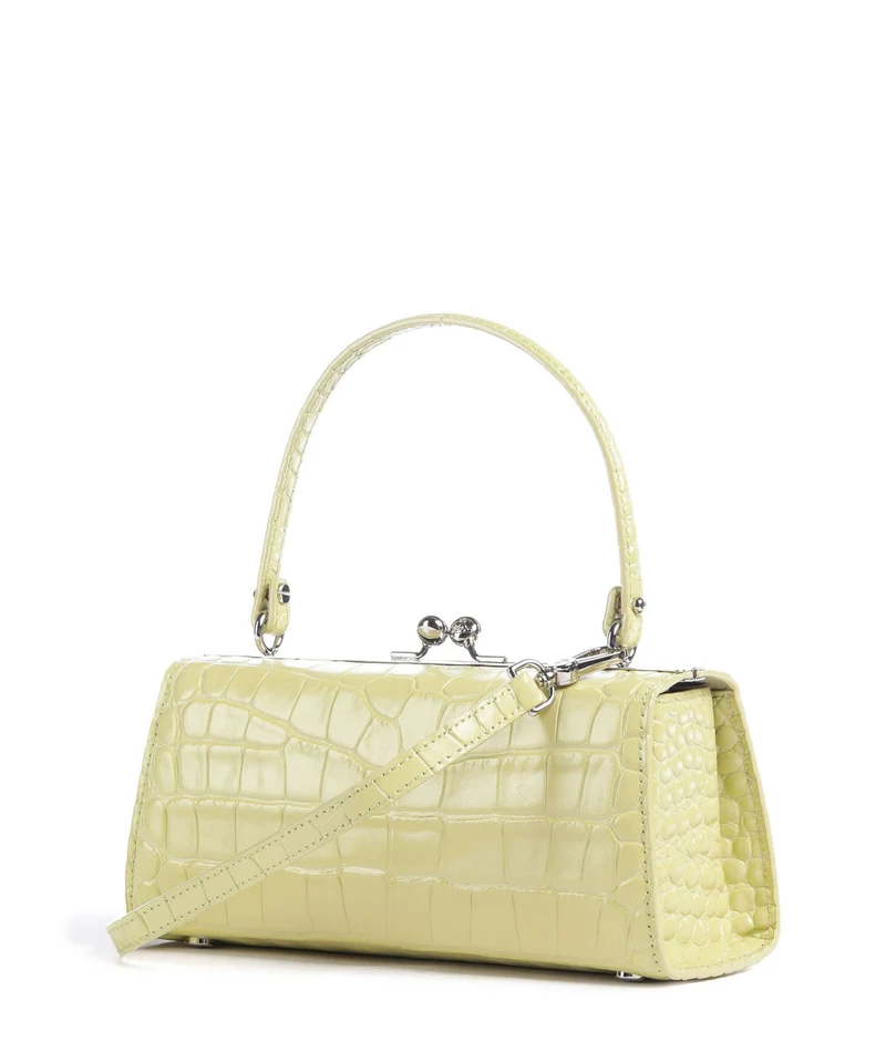 Vivienne Westwood Doll Frame Embossed Croc XL Handtasche lime green