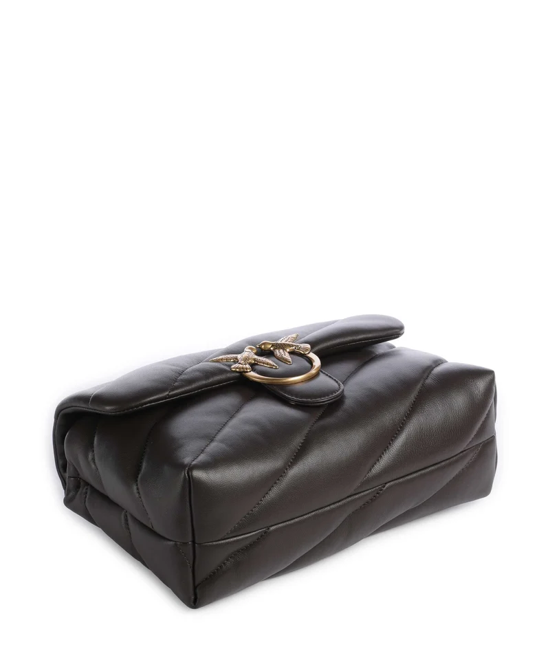 Pinko Love Puff Classic Schultertasche marrone marasca/antique gold