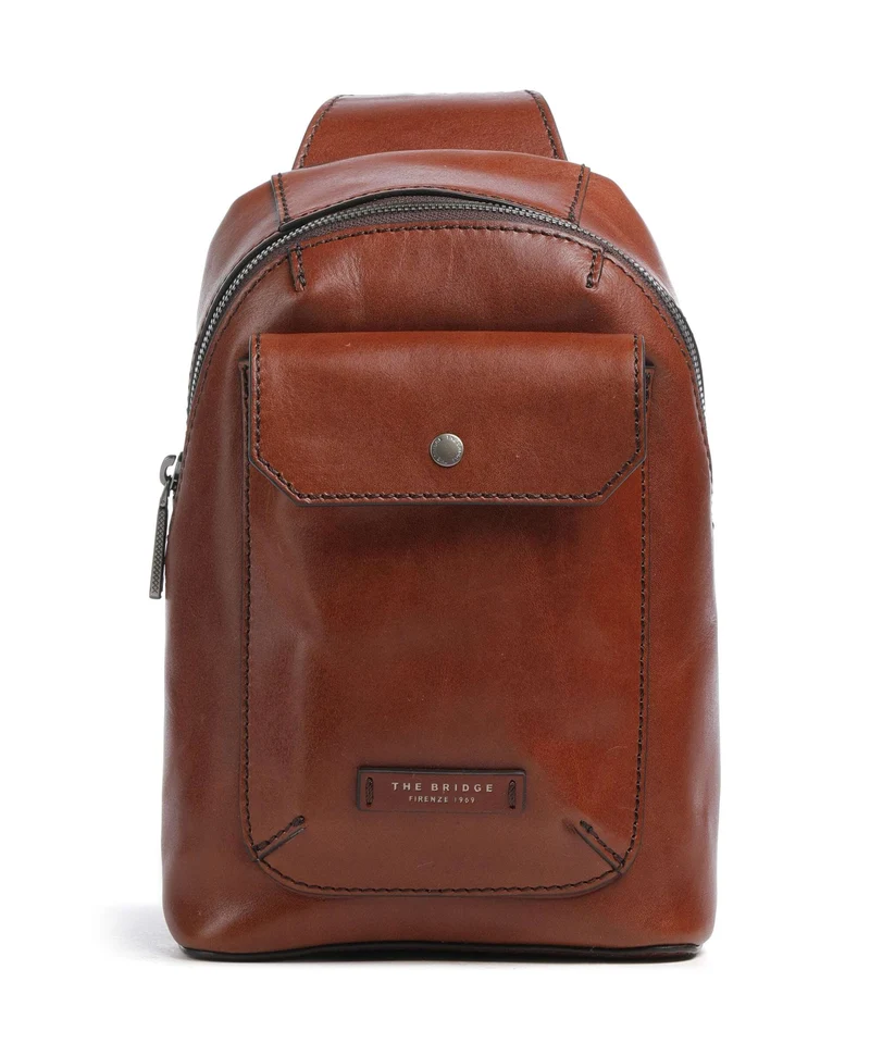 The Bridge Mattia Slingbag marrone