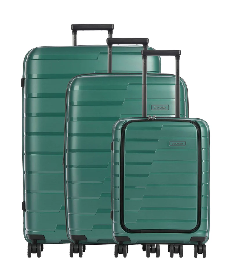 Travelite Air Base 4-Rollen Trolley Set smaragd
