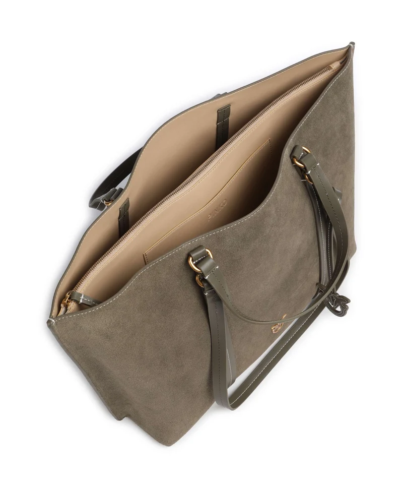 Pinko Carrie Big Shopper verde/oliva scuro/antique gold