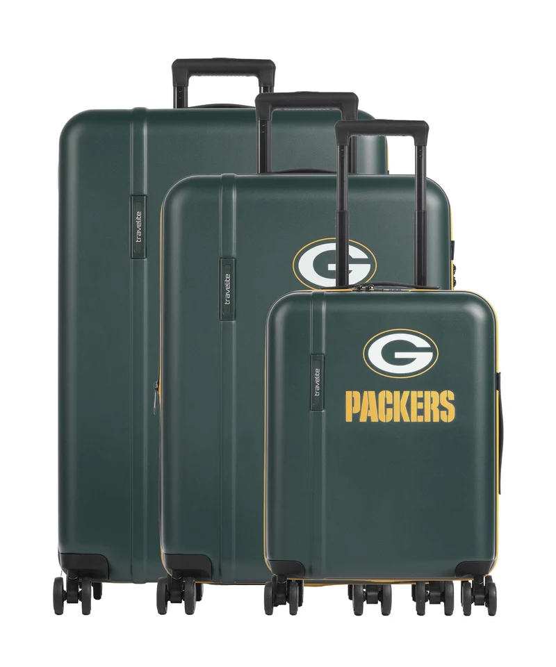 Travelite NFL 4-Rollen Trolley Set green bay packers