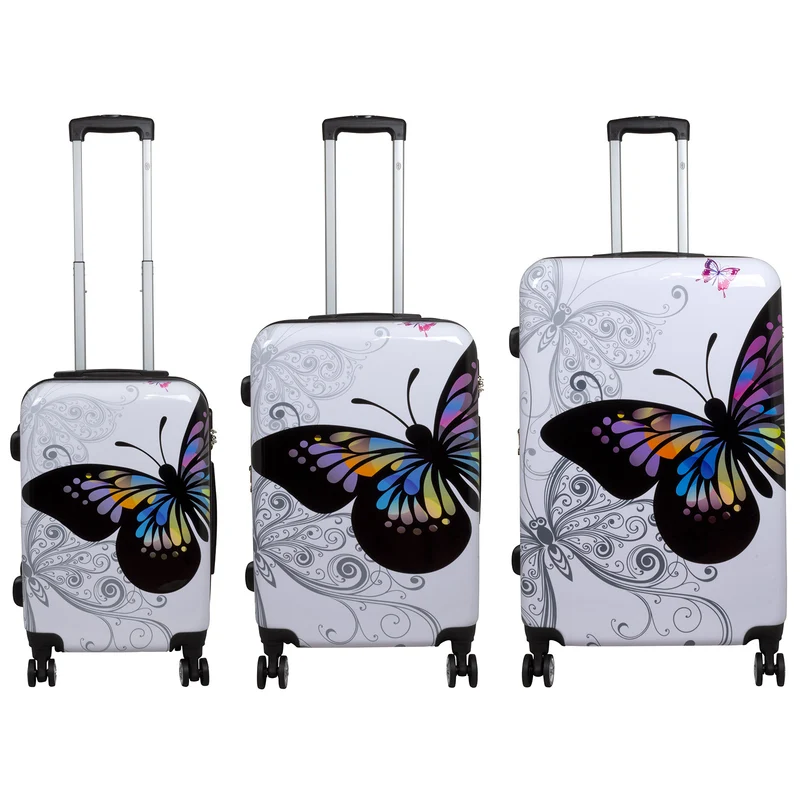 Motivkoffer Design Schmetterling – Reisekoffer mit Motiv – Hartschale ABS/Polycarbonat – S M L – leicht & robust