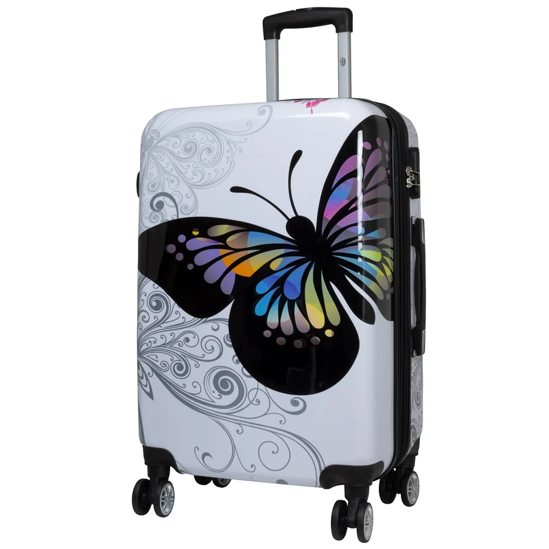 Motivkoffer Design Schmetterling – Reisekoffer mit Motiv – Hartschale ABS/Polycarbonat – S M L – leicht & robust