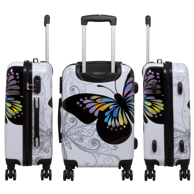 Motivkoffer Design Schmetterling – Reisekoffer mit Motiv – Hartschale ABS/Polycarbonat – S M L – leicht & robust