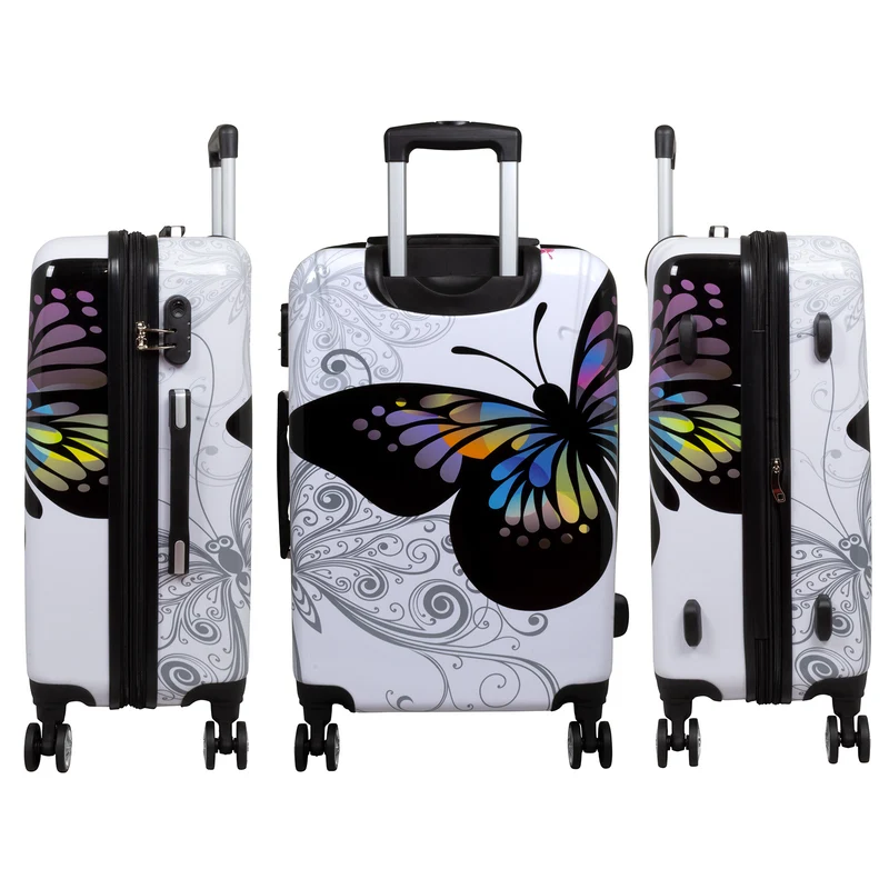 Motivkoffer Design Schmetterling – Reisekoffer mit Motiv – Hartschale ABS/Polycarbonat – S M L – leicht & robust