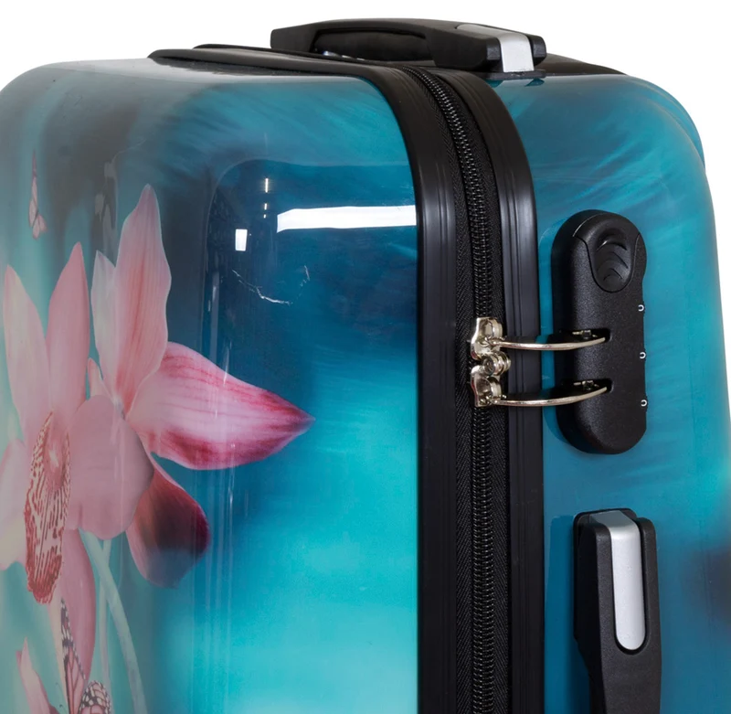 Motivkoffer Design Orchidee – Reisekoffer mit Motiv – Hartschale ABS/Polycarbonat – S M L – leicht & robust