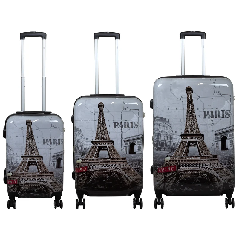 Motivkoffer Design Paris – Reisekoffer mit Motiv – Hartschale ABS/Polycarbonat – S M L – leicht & robust