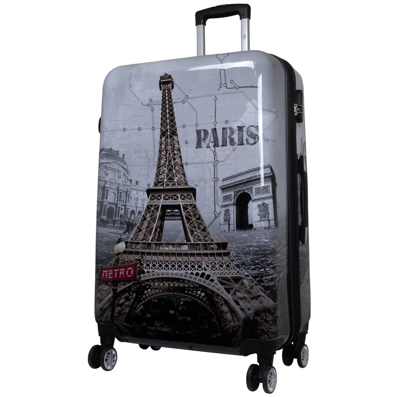 Motivkoffer Design Paris – Reisekoffer mit Motiv – Hartschale ABS/Polycarbonat – S M L – leicht & robust