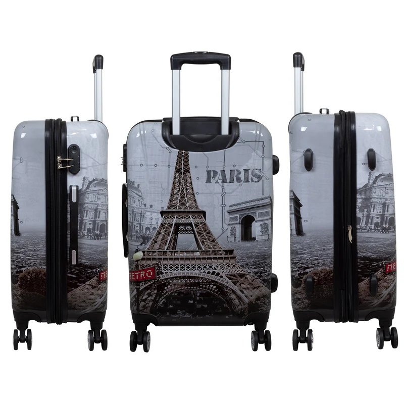 Motivkoffer Design Paris – Reisekoffer mit Motiv – Hartschale ABS/Polycarbonat – S M L – leicht & robust