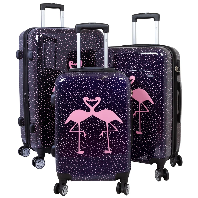 Motivkoffer Design Flamingo – Reisekoffer mit Motiv – Hartschale ABS/Polycarbonat – S M L – leicht & robust