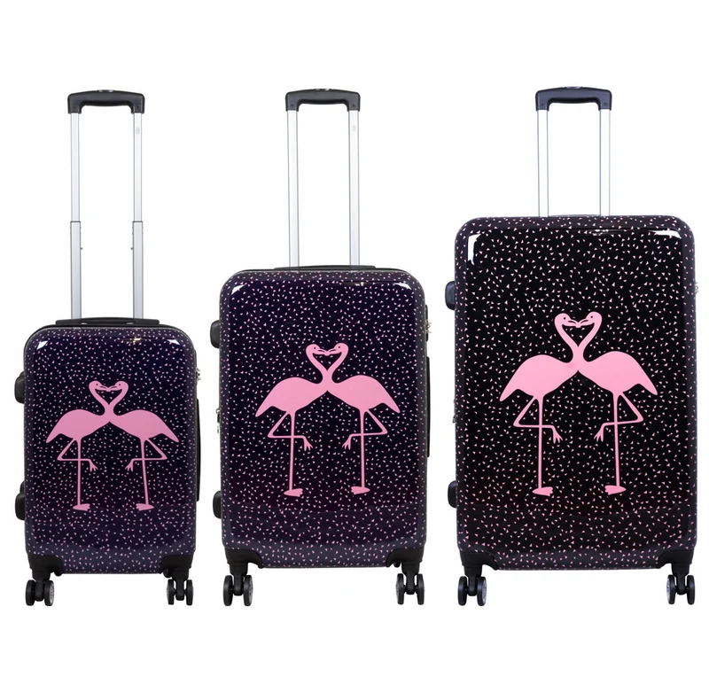 Motivkoffer Design Flamingo – Reisekoffer mit Motiv – Hartschale ABS/Polycarbonat – S M L – leicht & robust