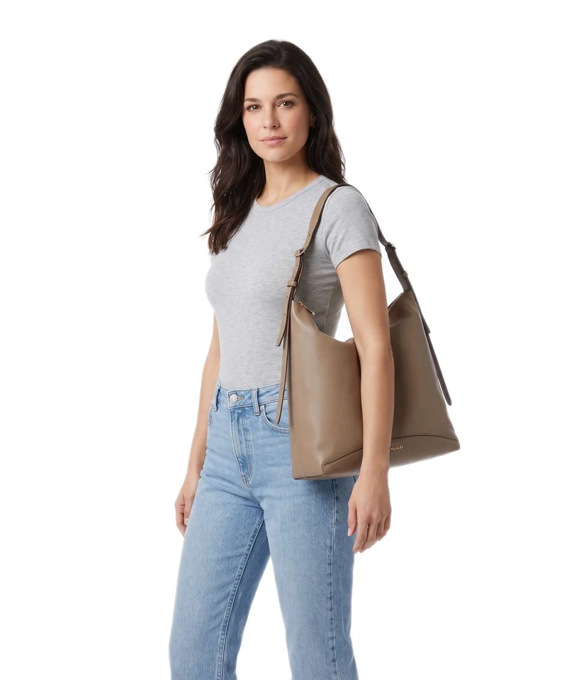 Hugo Lucya Beuteltasche brown overflow