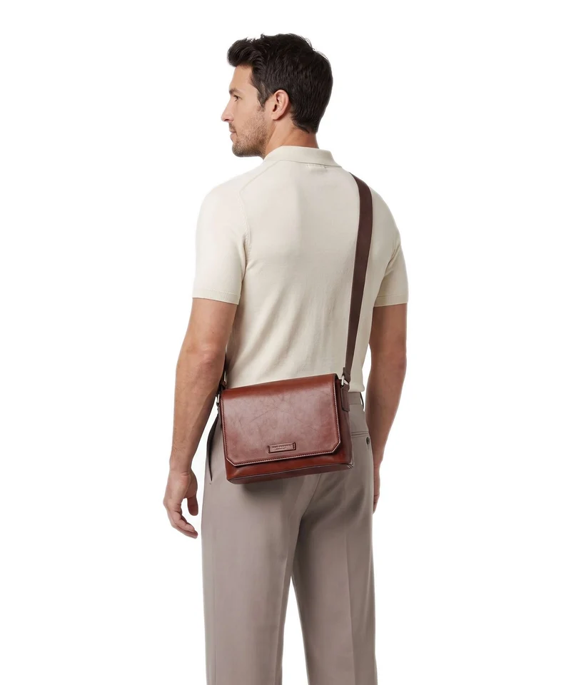 The Bridge Mattia Kuriertasche marrone