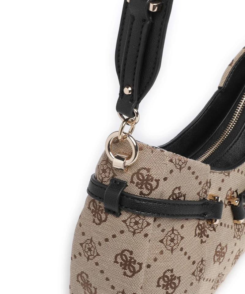 Guess Dorothy Schultertasche latte logo/black