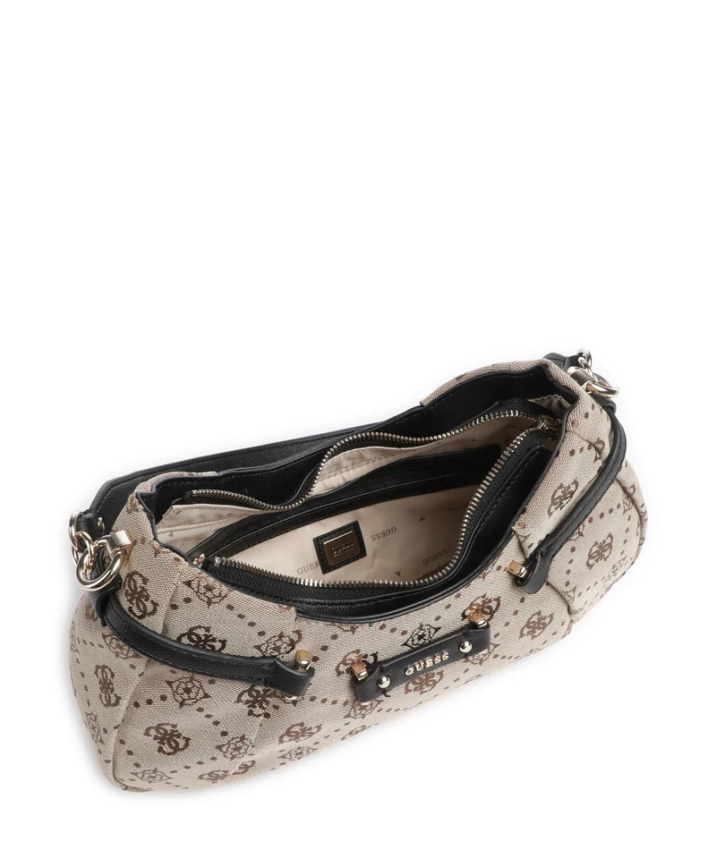 Guess Dorothy Schultertasche latte logo/black