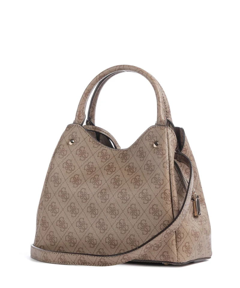 Guess Lorella Girlfriend Logo Small Handtasche latte logo