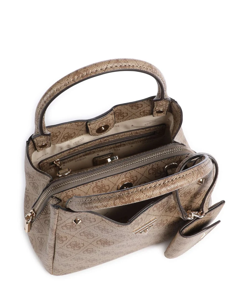 Guess Lorella Girlfriend Logo Small Handtasche latte logo